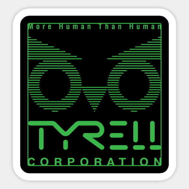 Tyrell Corp. FRONT/BACK Sticker by Krobilad